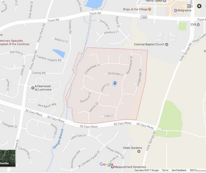 Coventry of Cary Map